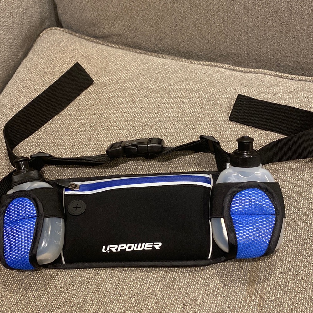 Urpower running belt with two water bottles